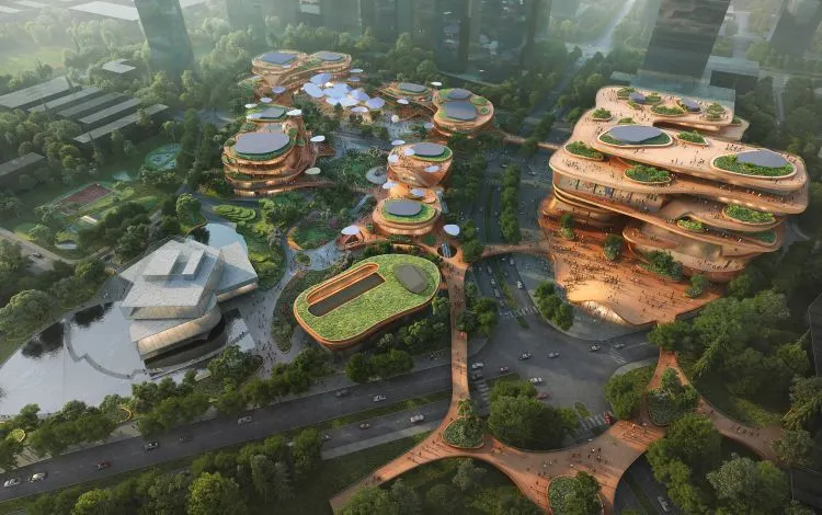 Shenzhen Terraces, hub-ul durabil care combină spațiile verzi, comerțul și cultura