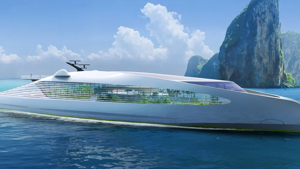 Superyacht-ul cu emisii zero are propria seră la bord