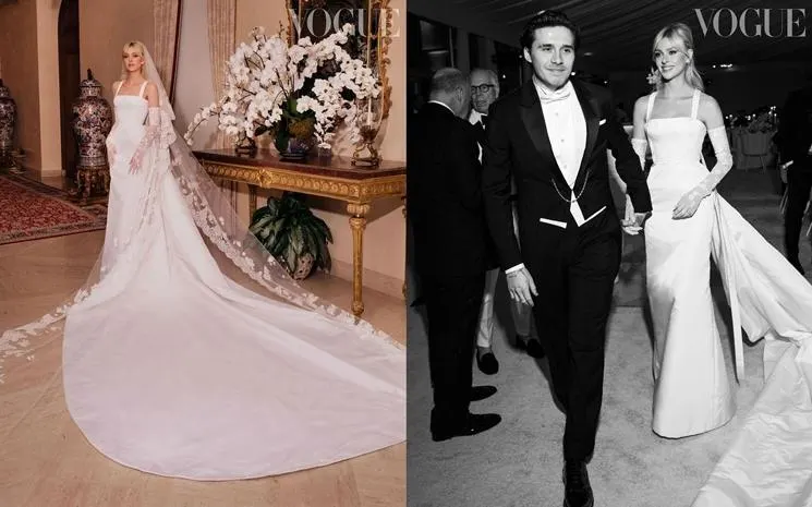 Detaliile ascunse din rochia de mireasă purtată de Nicola Peltz la nunta cu Brooklyn Beckham