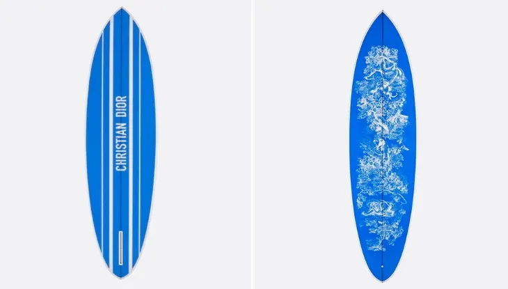 Prinde valurile cu noua placă de surf albastră electrică de la Dior