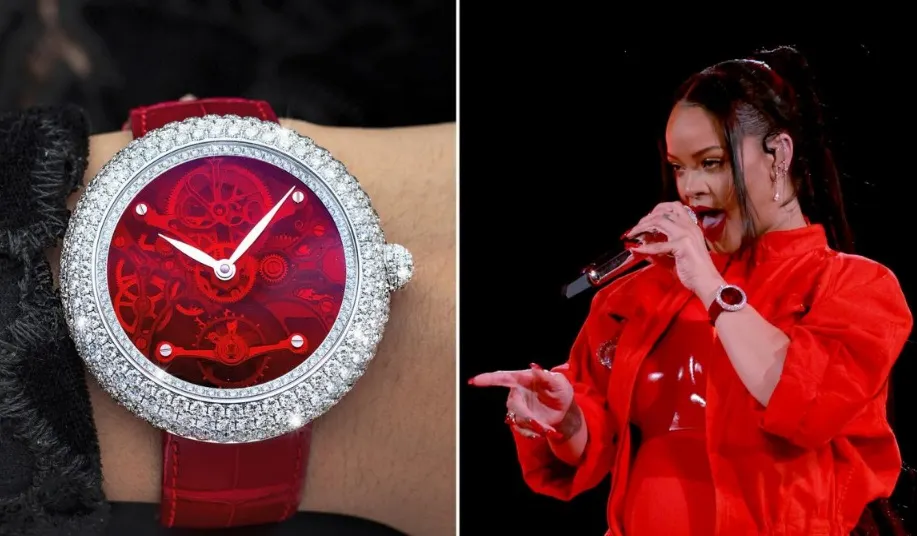 Rihanna a strălucit ca un diamant la show-ul de la Super Bowl, cu un ceas Jacob & Co. de 72.000 $
