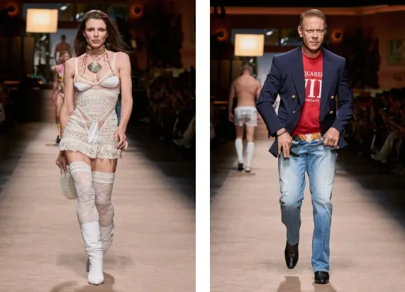 Rocco Siffredi și Julia Fox aprind prezentarea de modă Dsquared2 din Milano