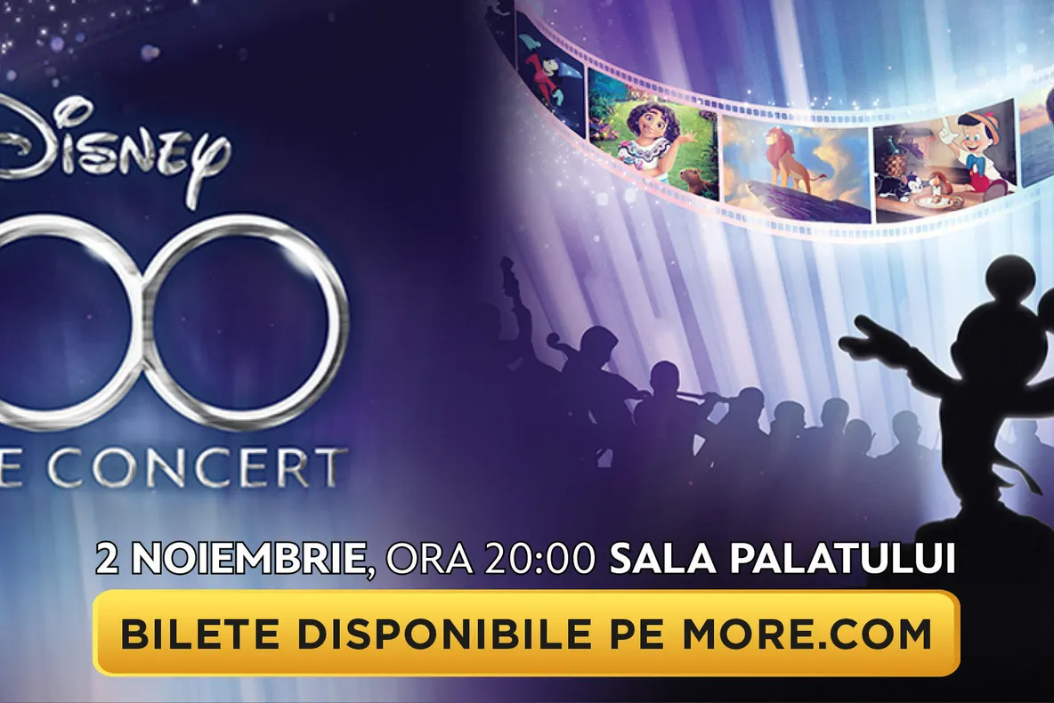 Premieră în România: Concert „DISNEY 100” pe 2 noiembrie la Sala Palatului
