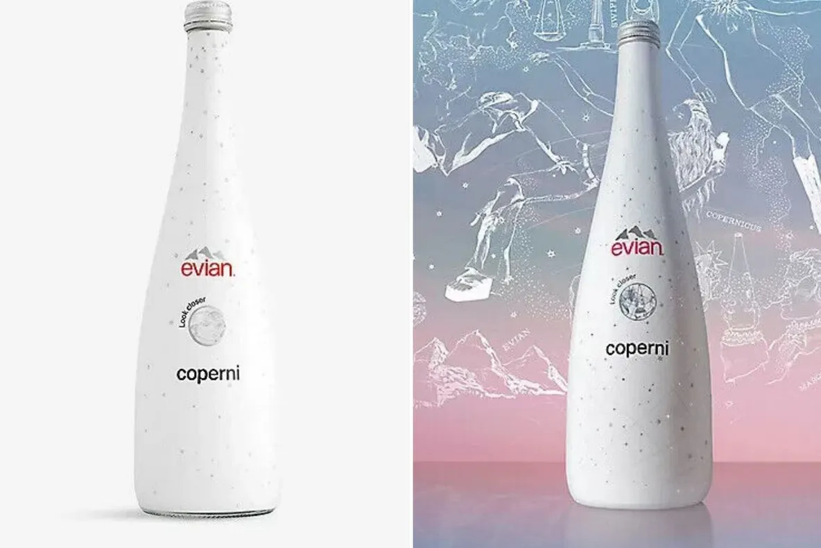 evian x Coperni: Când apa potabilă devine o experiență de modă