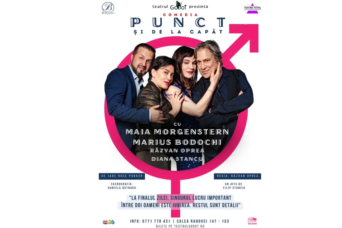 „Punct. Și de la capăt” - premieră cu  Maia Morgenstern și Marius Bodochi la Teatrul Godot pe 16 martie