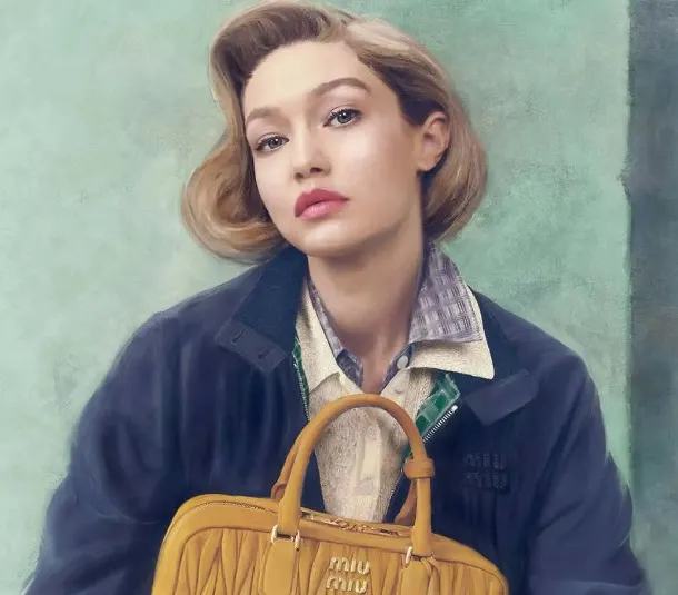 Gigi Hadid, vedeta campaniei Miu Miu, între artă și modă