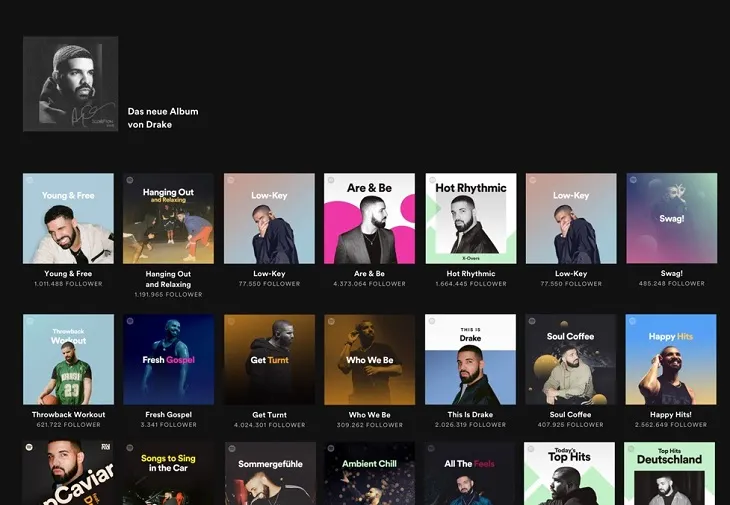 spotify, drake