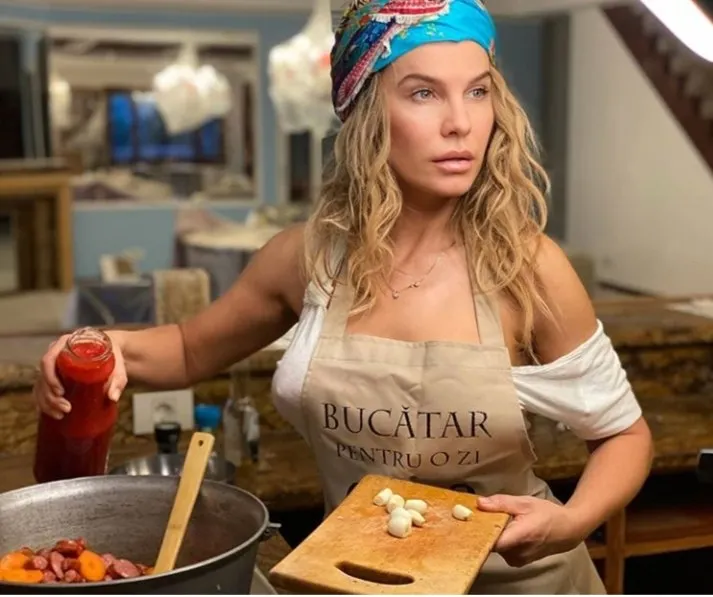 anna lesko sexy in bucatarie