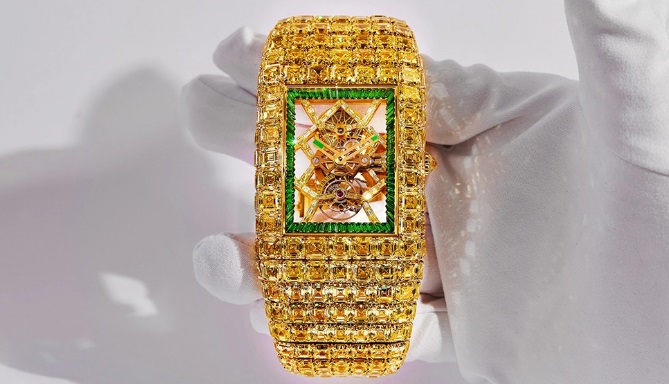 Jacob & Co. a lansat un ceas Bonkers cu diamante galbene de 20 de milioane de dolari, conceput pentru miliardari